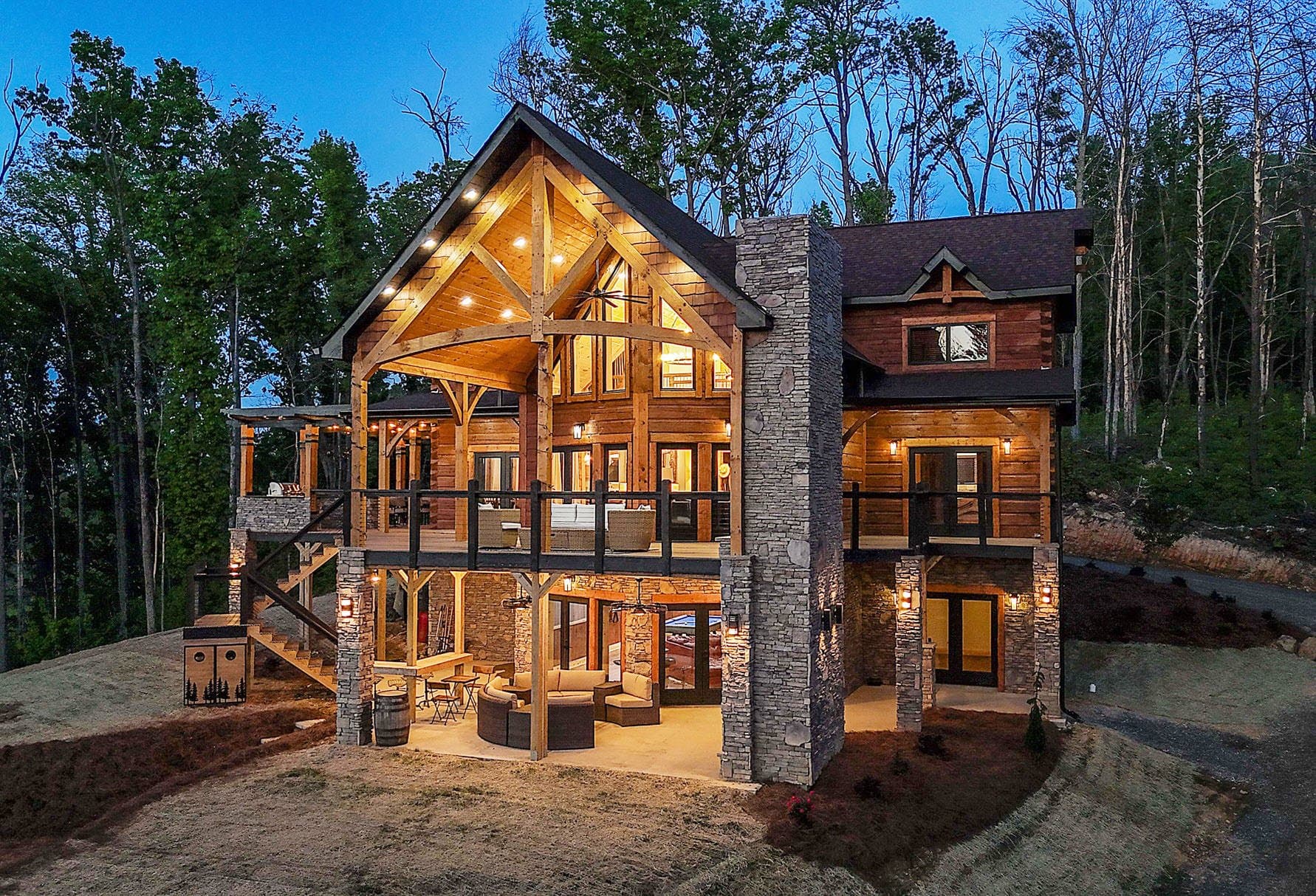 Log home exterior