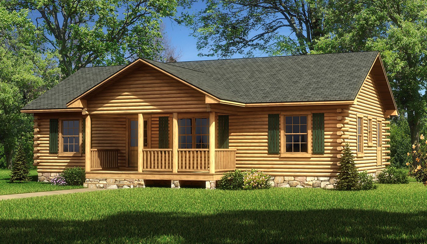 One Story Log Homes