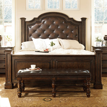 {Bernhardt Normandie Manor Leather Bed}