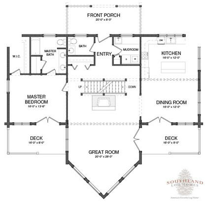 The Adirondack Log Home Plan from Southland Log Homes