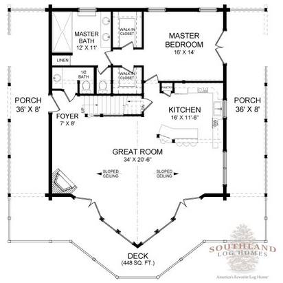 Floorplan Feature The Henderson Southland Log Homes