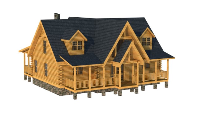 Orangeburg Floorplan from Southland Log Homes