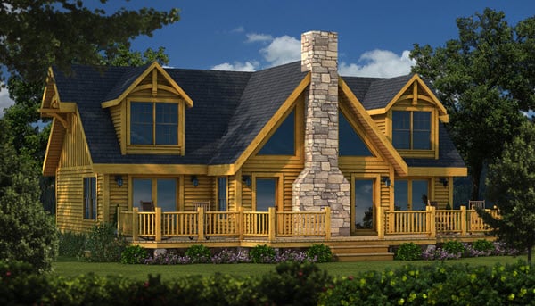 Southland Timber Frame Homes - Grand_Lake_TF_Rear